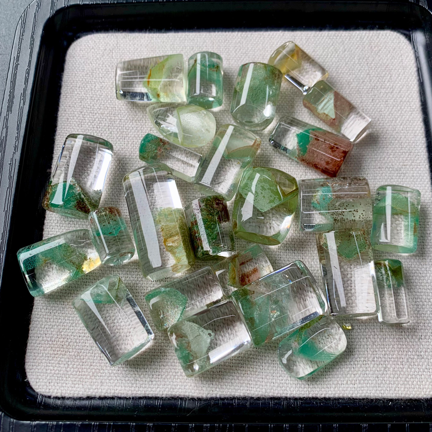 天然冰透翠幽灵吊坠满天星半盆异象手串雕刻件饰品礼物情侣男女生