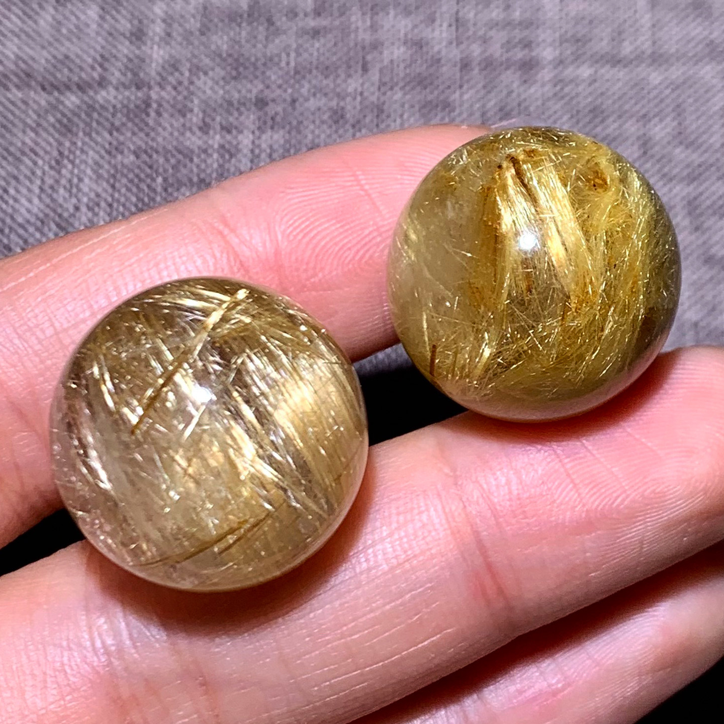 天然巴西金发晶球吊坠老矿钛晶满密顺发手串配件时尚饰品礼物男女