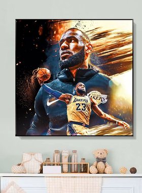 NBA科比詹姆斯库里欧文数字油画