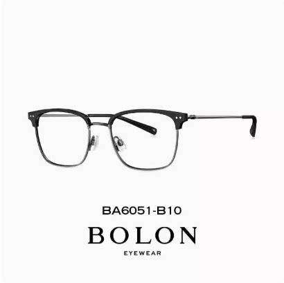BOLON暴龙近视眼镜25新品BA6051钛材质镜框女商务眉框方形镜架男