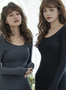 SISTERS日本黑科技美雅碧大圆领保暖打底衫上衣外穿内搭长袖T恤