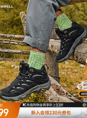 MERRELL迈乐MOAB3 GTX专业防水高帮登山鞋男女防滑耐磨户外徒步鞋