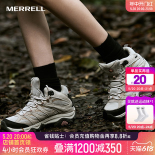 男女 WP防泼水抓地防滑户外运动登山徒步鞋 MID MERRELL迈乐MOAB3