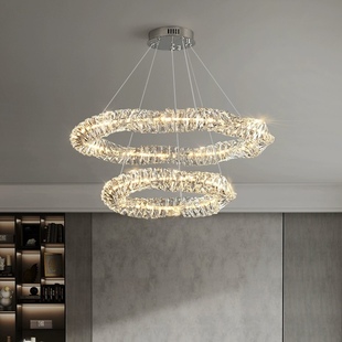 风大气高档主客餐厅吊灯 意式 轻奢水晶后现代创意风格 简约设计师款