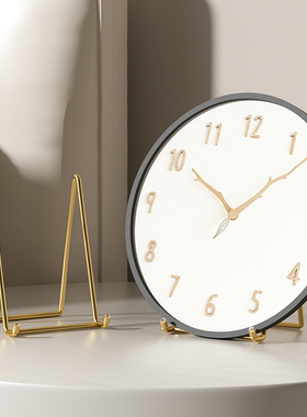 时钟支架展示架盘架支撑架铁艺挂盘装饰摆架茶饼陈列架子相框底座