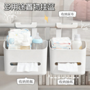 婴儿床头置物架床边挂篮宝宝尿不湿收纳挂袋纸尿裤 尿布围栏收纳盒