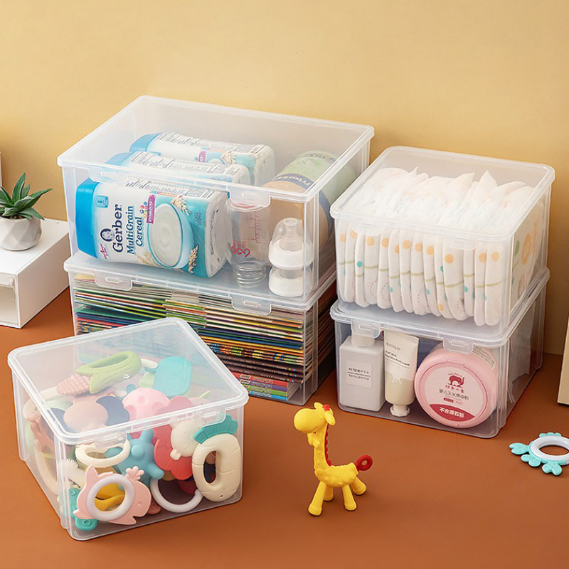 宝宝咬牙胶收纳盒大容量防尘储存放婴儿安抚奶嘴磨牙棒专用可消毒