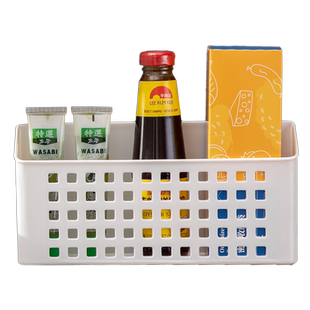 挂墙磁吸收纳盒冰箱侧面置物架磁铁免打孔壁挂式厨房保鲜膜储物盒