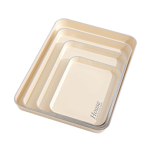 托盘长方形塑料茶盘家用水杯茶杯盘杯子零食水果糖果收纳餐盘大号