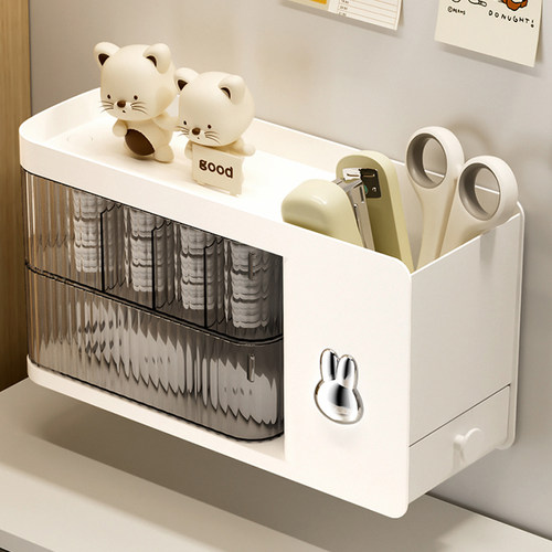 免打孔可旋转抽屉置物架壁挂式