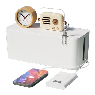 电源线电线收纳盒插线板插排接线板桌面遮挡神器数据线插座集线盒