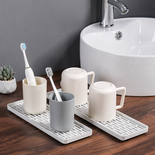 家用双层加高沥水盘杯子茶托盘