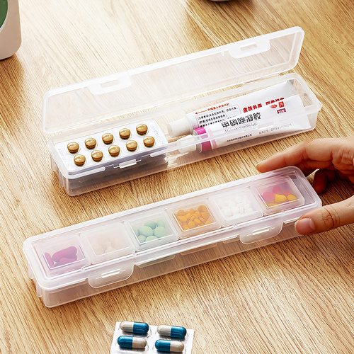 药盒便携式大容量分装盒迷你随身