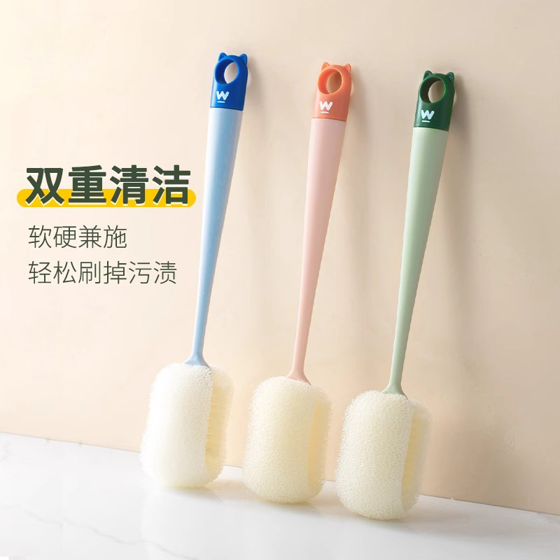 杯刷洗杯子神器杯子刷子清洁刷多功能长柄海绵奶瓶刷水杯清洁去污