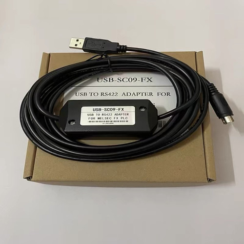 适用 三菱PLC数据线FX3U通讯下载FX2N/1N/3GA编程电缆USB-SC09-FX