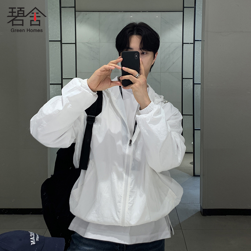 碧舍韩版夏季男连帽防晒衣夹克