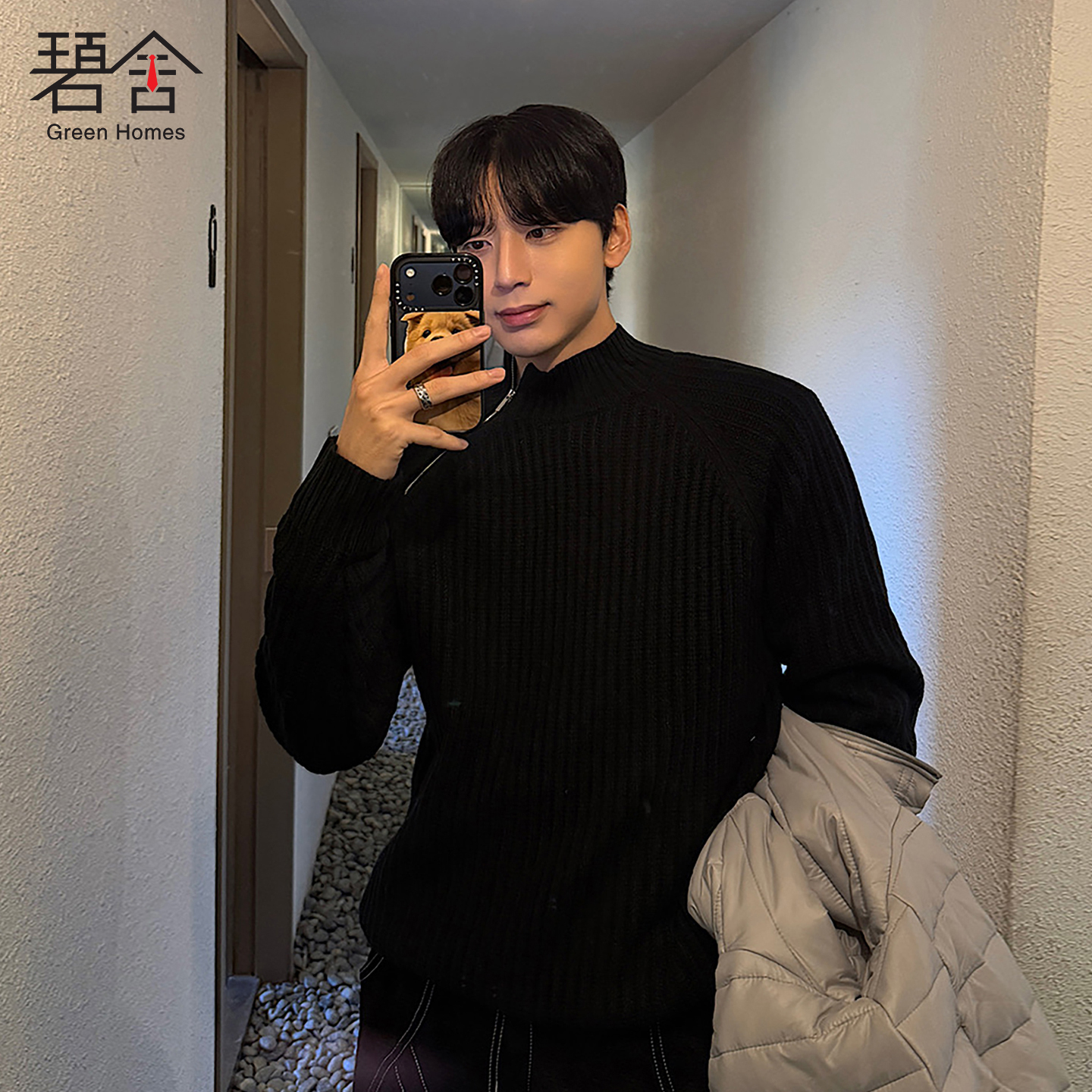 碧舍韩版男士时尚毛衣