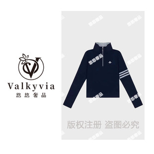 悠悠奢品 保暖顯瘦打底衫 上衣女刺繡拼接設計感立領 Valkyvia