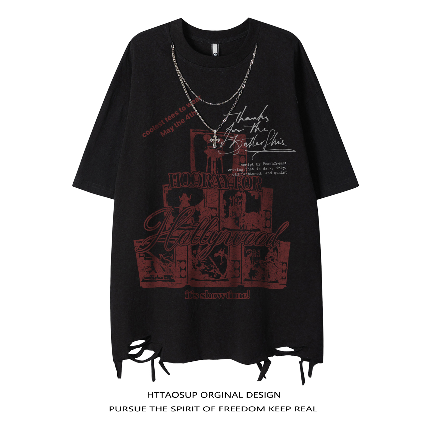 美式感vibe废土风短袖T恤小众