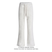 垂感显瘦运动裤 男女2025春秋新款 子 微喇叭休闲裤 HTTAOSUP纯色卫裤