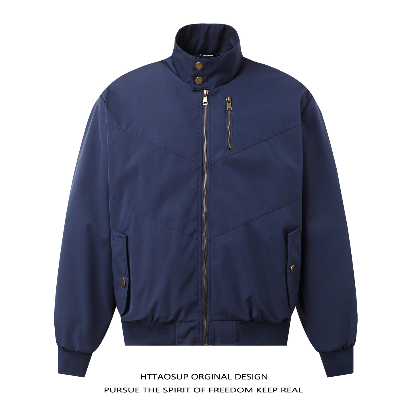 美式复古立领飞行员夹克男女