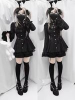Sweetheart Meets Dark Leilei Girl Mass production Sweet and Cool four-color off-the-shoulder shirt + high-waisted skirt two-piece set thumbnail 6
