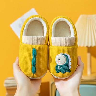 新款冬季亲子儿童棉拖鞋室内防滑