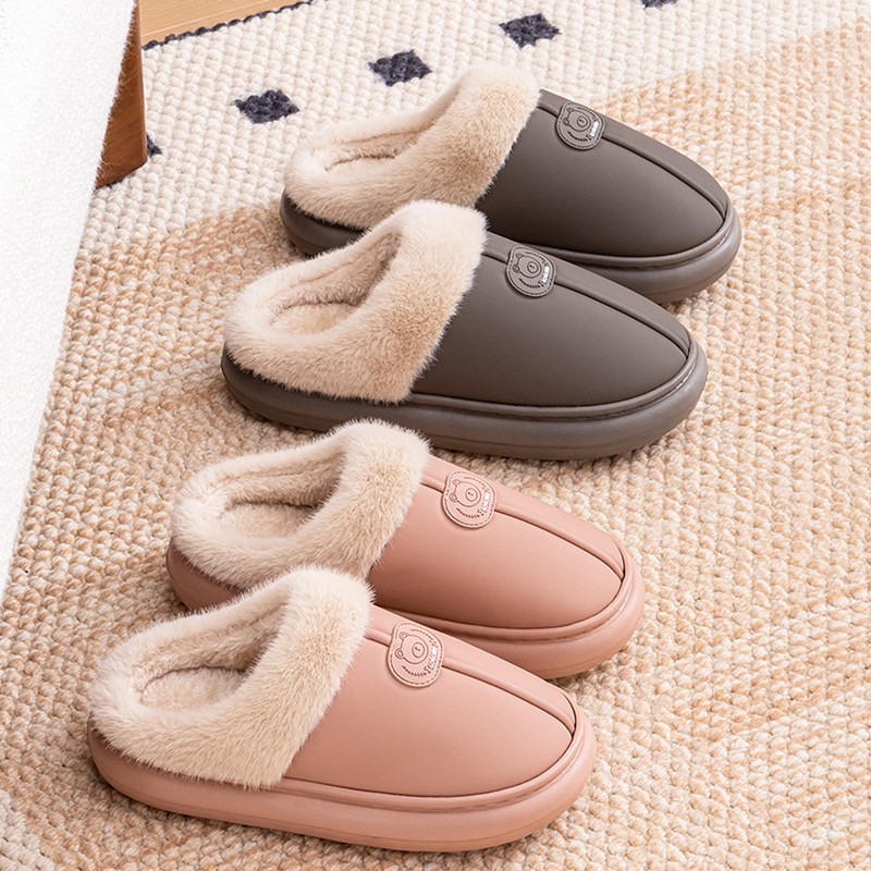 新款路路佳棉拖鞋男士简约纯色