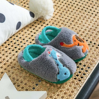 宝宝棉拖鞋1-3岁2男秋冬室内防滑