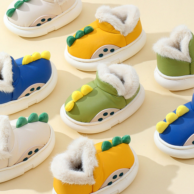 亲子包跟男孩女宝宝家居幸福玛丽儿童棉拖鞋冬季男童女童防滑防水