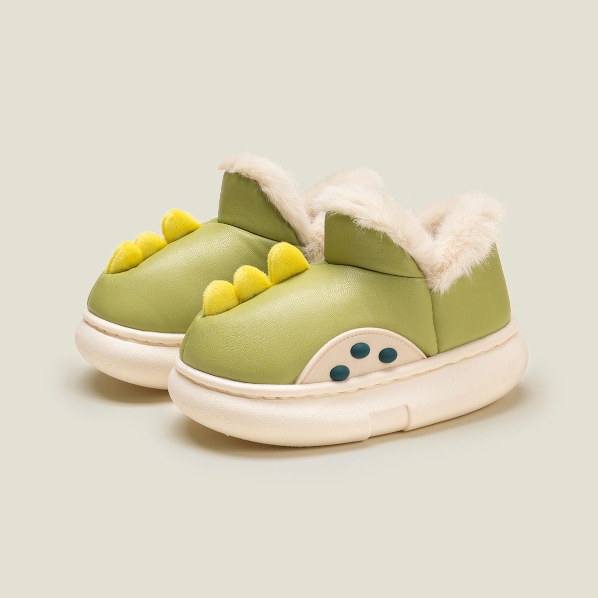 秋冬季卡通小孩包跟幸福玛丽儿童棉拖鞋羽绒防水防滑宝宝男孩女童