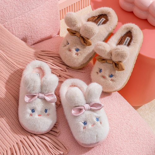 新款可爱保暖软底棉拖鞋月子秋冬