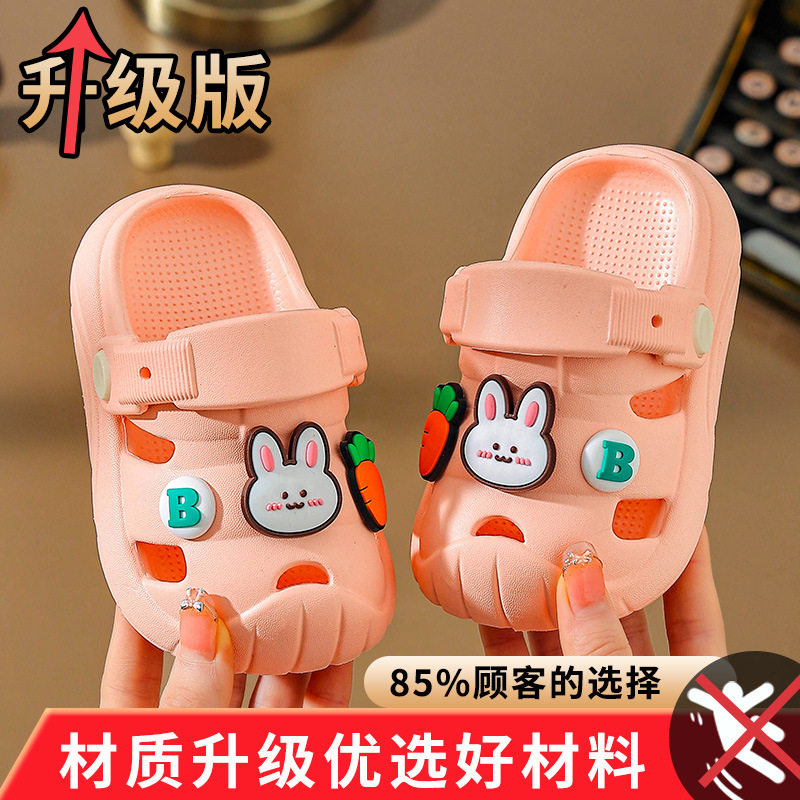2026新款洞洞鞋宝宝包头拖鞋男童女孩1-3岁2学步鞋可爱卡通防滑