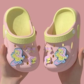 女童可爱宝宝室内外防滑百搭软包头凉拖鞋 小马宝莉儿童洞洞鞋 夏季