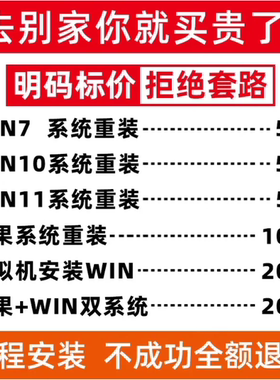 远程重装系统刷机Win11/10/8/7纯净原版XP笔记本台式安装系统pe盘