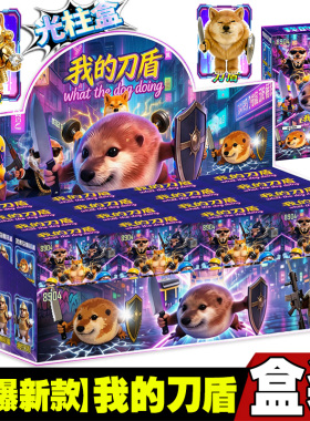 新品我的刀盾盲盒潮玩3D手办比比拉布语音发声挂件积木儿童玩具男