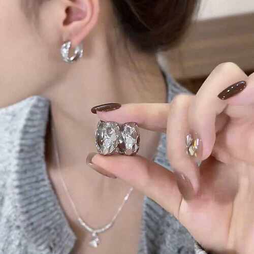 简约百搭耳饰s925银针小众设计感