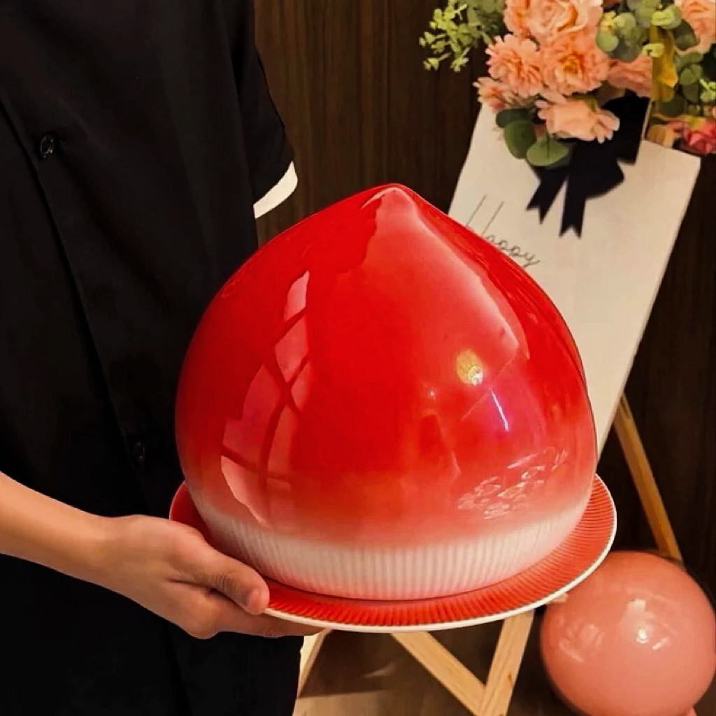 创意特色寿桃生日宴会餐厅酒店饭店会所意境菜喜庆长寿面商用餐具