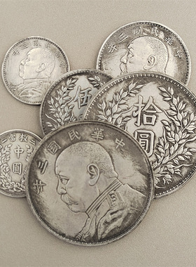 袁大头仿古银元黄铜镀银材质袁大头收藏把玩摆件影视道具钱币摆件