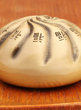 黄铜包子摆件蒸蒸日上包赚包赢小福包客厅桌面装饰品开业乔迁礼品
