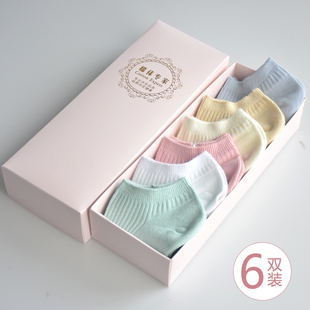 袜子女短袜浅口纯棉韩国可爱日系棉袜夏季 低帮船袜女士袜子潮 薄款