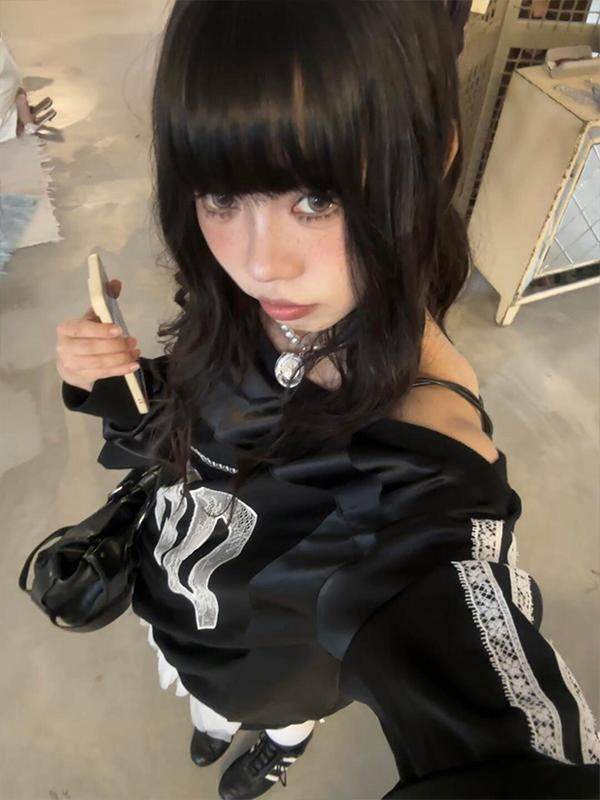 Taobao Find: Hip-Hop One-Shoulder Sweatshirt - Amazing Value! - Product image 2