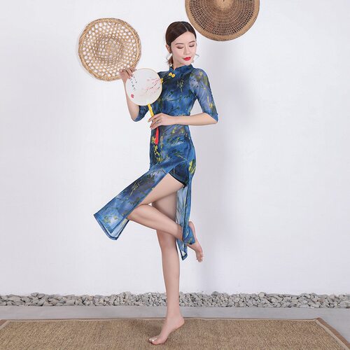 新款旗袍古典舞女成人练功服