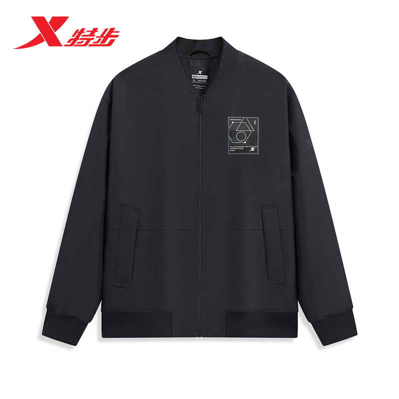 特步男子双层风衣2024秋季新款宽松圆领休闲双层夹克976129120303,运动服/休闲服装,运动茄克/外套,淘宝优惠券,粉丝福利购,淘宝优惠卷