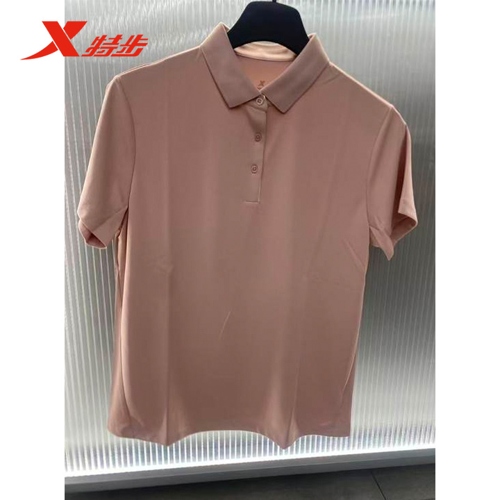 特步短袖POLO衫女2025秋季新