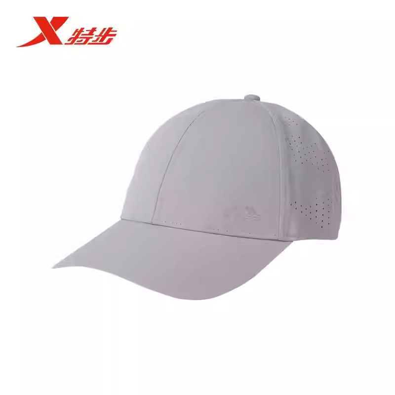 特步运动帽男女同款2025夏季黑色中性防晒运动棒球帽975237212592