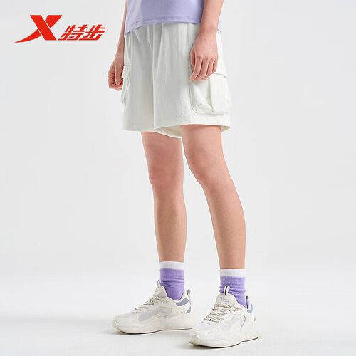 特步短裤女2025夏季新款时尚潮流休闲裤梭织运动短裤975228530111