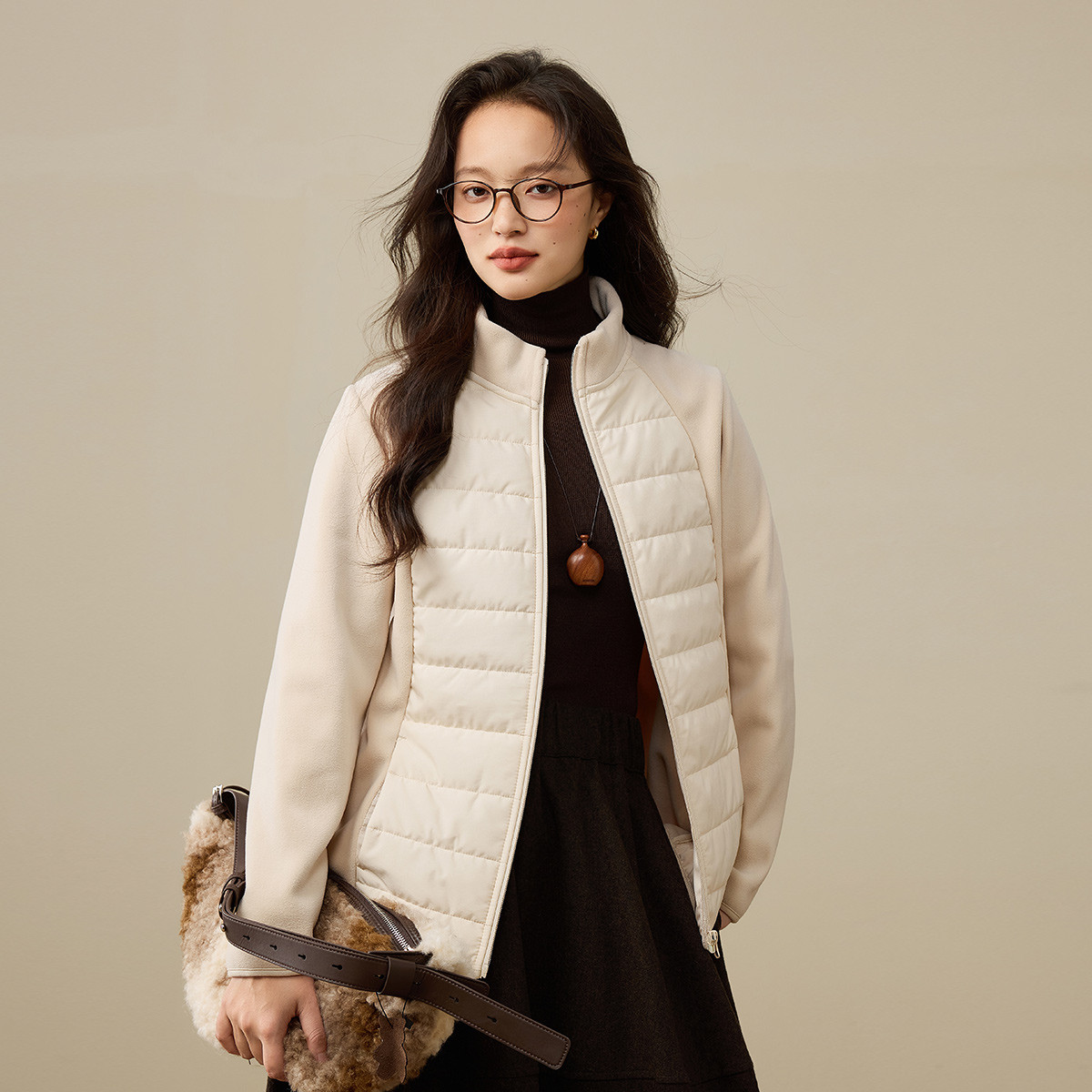 茵曼2025秋季新款短款巨好看的早秋外套女长袖时尚修身运动休闲