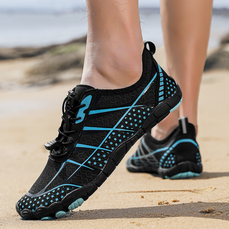 情侣户外钓鱼游泳涉水溯溪鞋五指鞋防滑速干男女沙滩鞋跑步机鞋