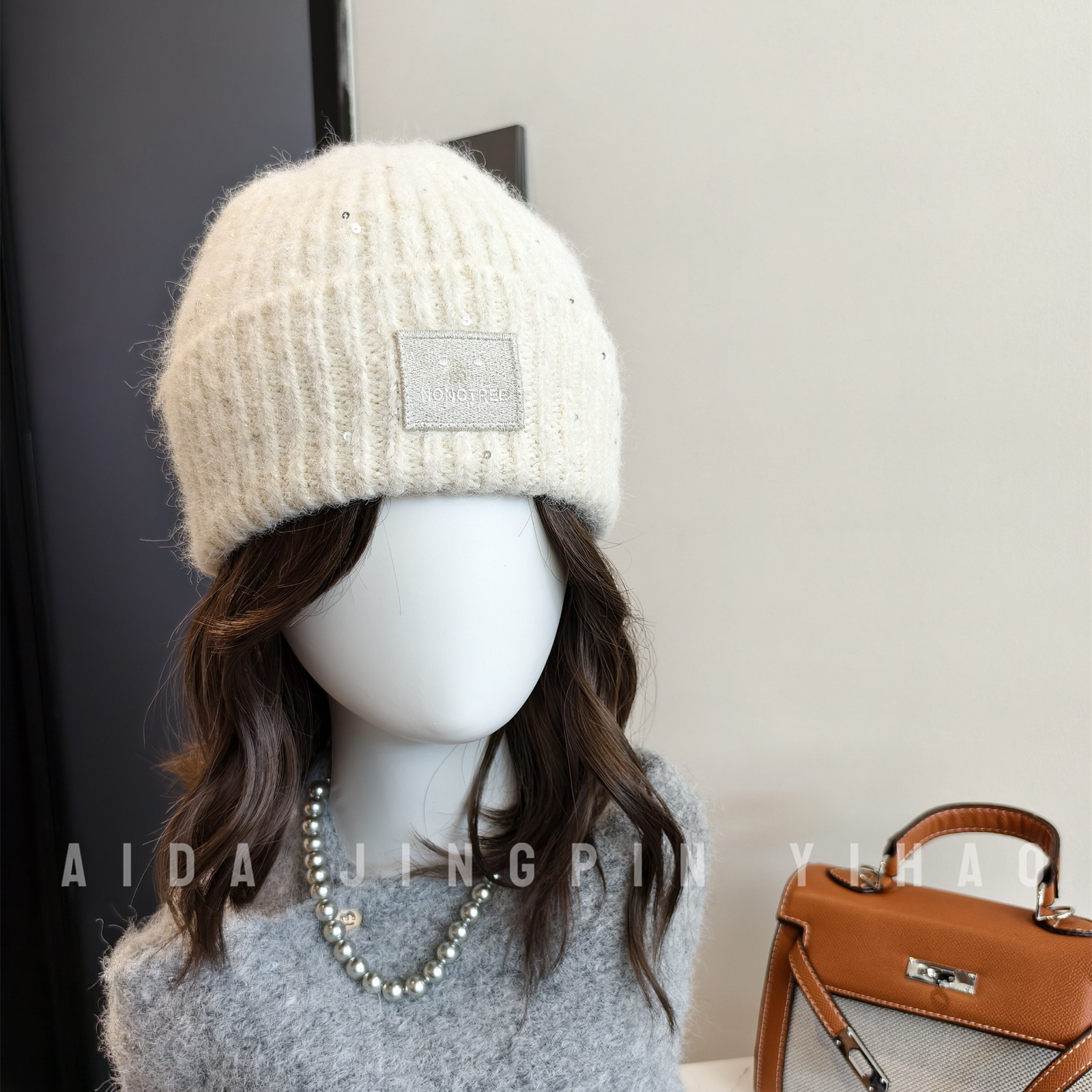 高货版羊毛加厚保暖笑脸毛线帽